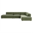 Restore 4-Piece Fabric Upholstered Modular L-Shaped Armless Sectional Sofa