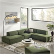 Restore 4-Piece Fabric Upholstered Modular L-Shaped Armless Sectional Sofa