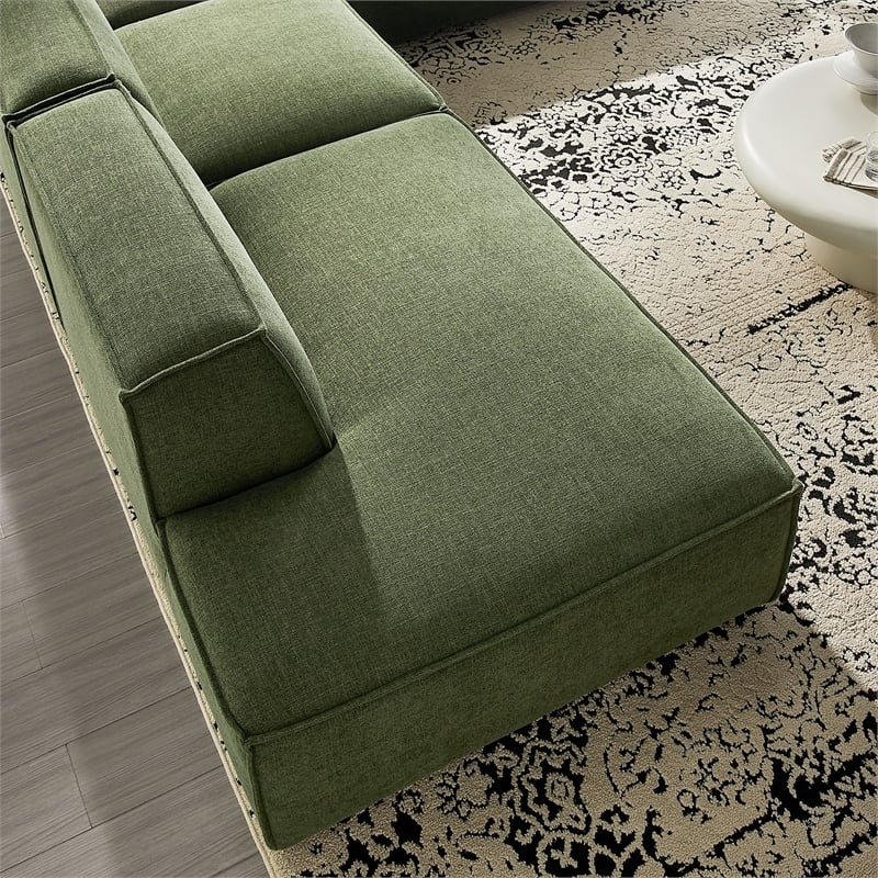 Restore 4-Piece Fabric Upholstered Modular L-Shaped Armless Sectional Sofa