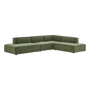 Restore 4-Piece Fabric Upholstered Modular L-Shaped Armless Sectional Sofa
