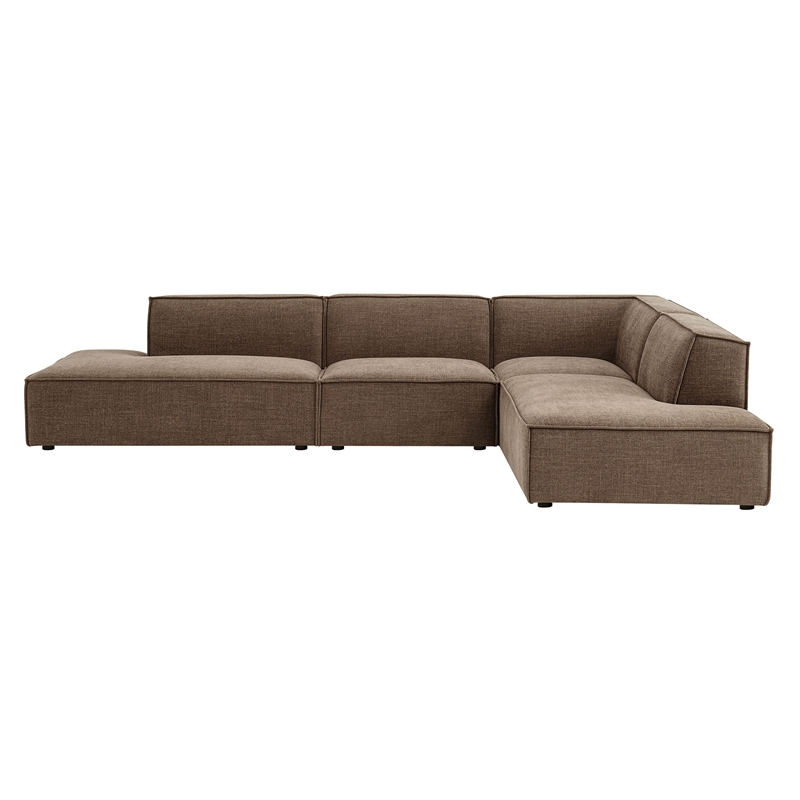 Restore 4-Piece Fabric Upholstered Modular L-Shaped Armless Sectional Sofa