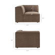 Restore 4-Piece Fabric Upholstered Modular L-Shaped Armless Sectional Sofa