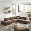 Restore 4-Piece Fabric Upholstered Modular L-Shaped Armless Sectional Sofa