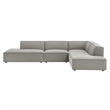 Restore 4-Piece Fabric Upholstered Modular L-Shaped Armless Sectional Sofa