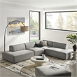 Restore 4-Piece Fabric Upholstered Modular L-Shaped Armless Sectional Sofa