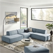 Restore 4-Piece Fabric Upholstered Modular L-Shaped Armless Sectional Sofa