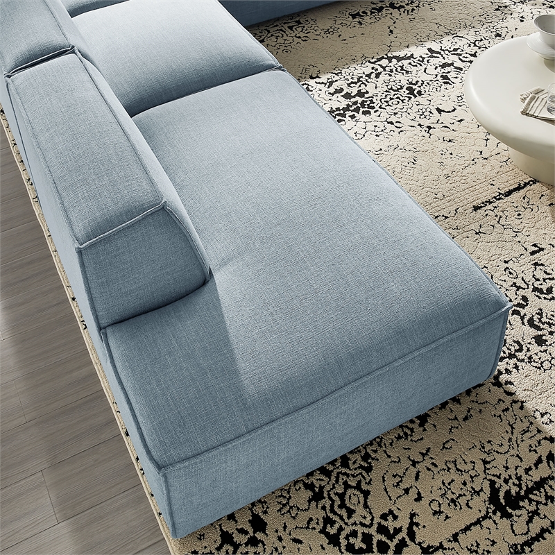Restore 4-Piece Fabric Upholstered Modular L-Shaped Armless Sectional Sofa