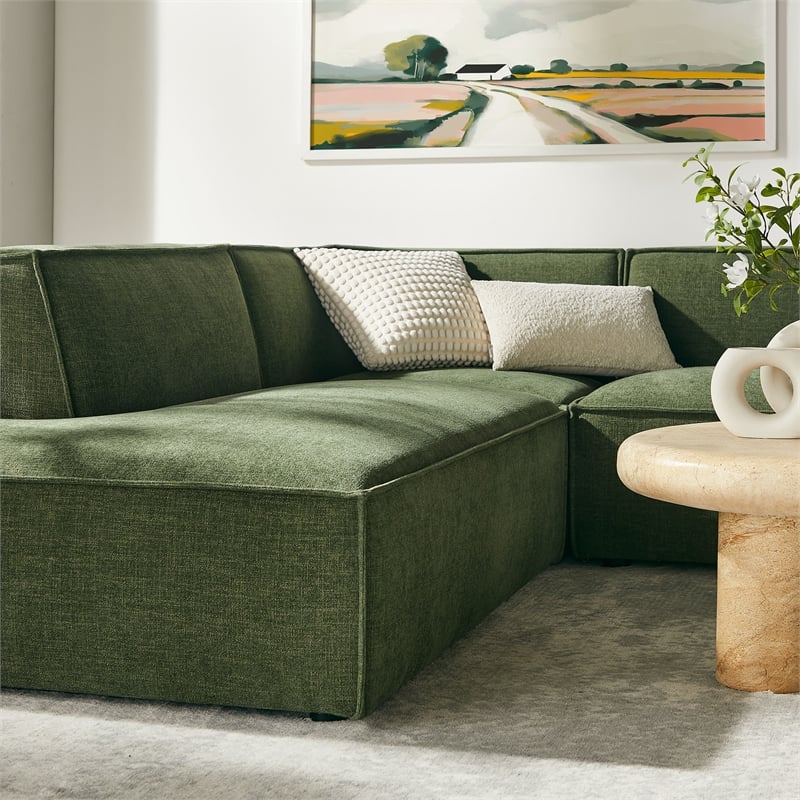 Restore 6-Piece Performance Fabric Upholstered U-Shaped Sectional Sofa