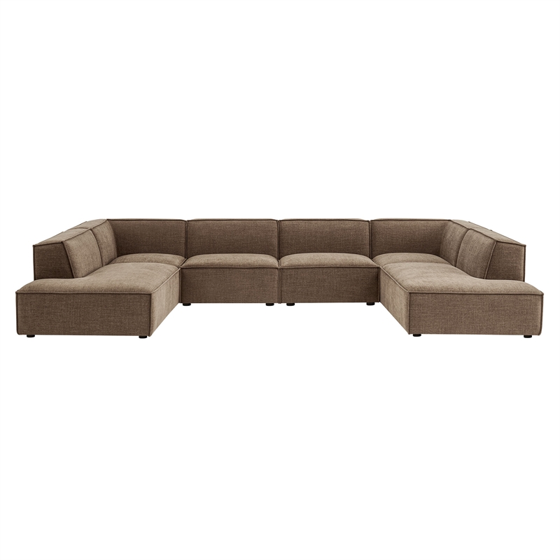 Restore 6-Piece Performance Fabric Upholstered U-Shaped Sectional Sofa