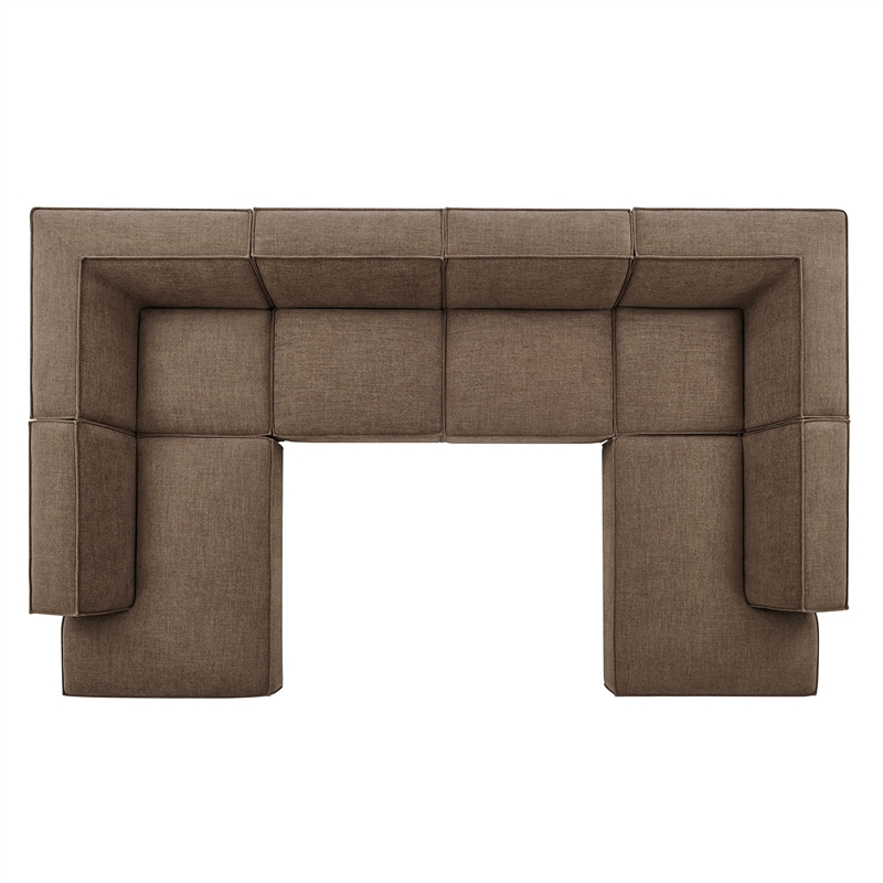 Restore 6-Piece Performance Fabric Upholstered U-Shaped Sectional Sofa