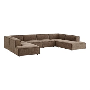 Restore 6-Piece Performance Fabric Upholstered U-Shaped Sectional Sofa