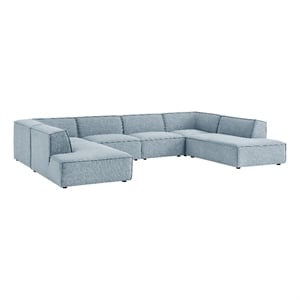 Restore 6-Piece Performance Fabric Upholstered U-Shaped Sectional Sofa