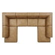 Restore 6-Piece Vegan Leather U-Shaped Armless Sectional Sofa in Toast