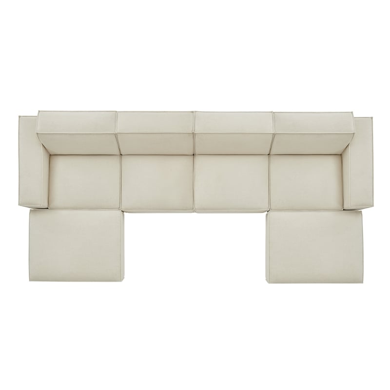 Restore 6-Piece Performance Fabric Upholstered Modular Sectional Sofa