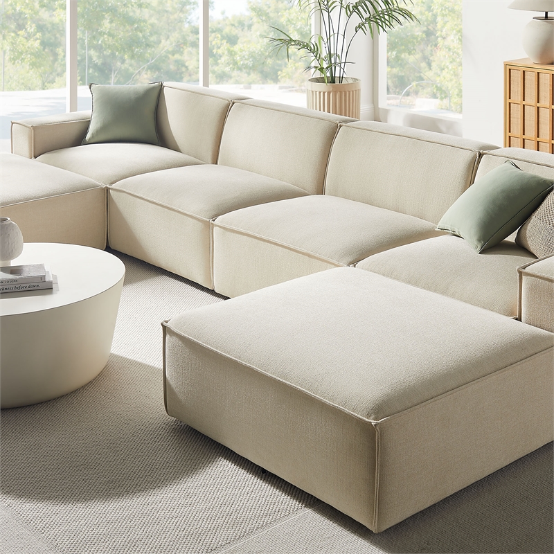 Restore 6-Piece Performance Fabric Upholstered Modular Sectional Sofa