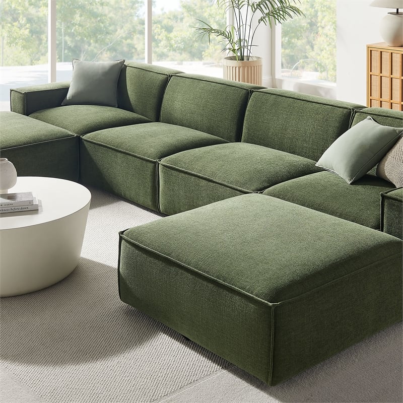Restore 6-Piece Performance Fabric Upholstered Modular Sectional Sofa