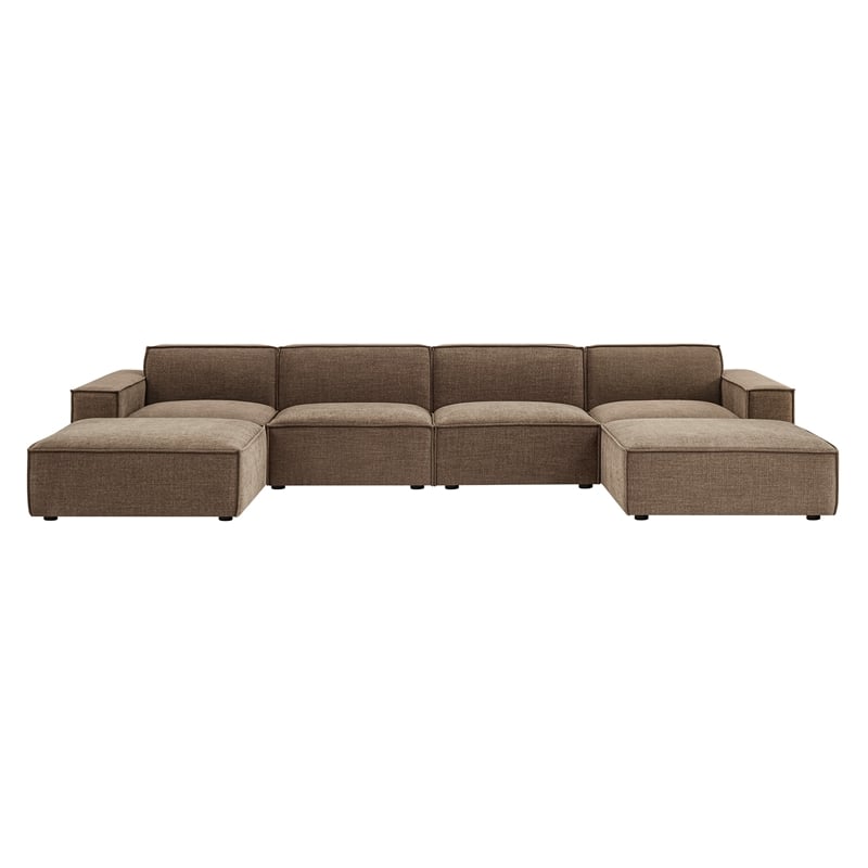 Restore 6-Piece Performance Fabric Upholstered Modular Sectional Sofa
