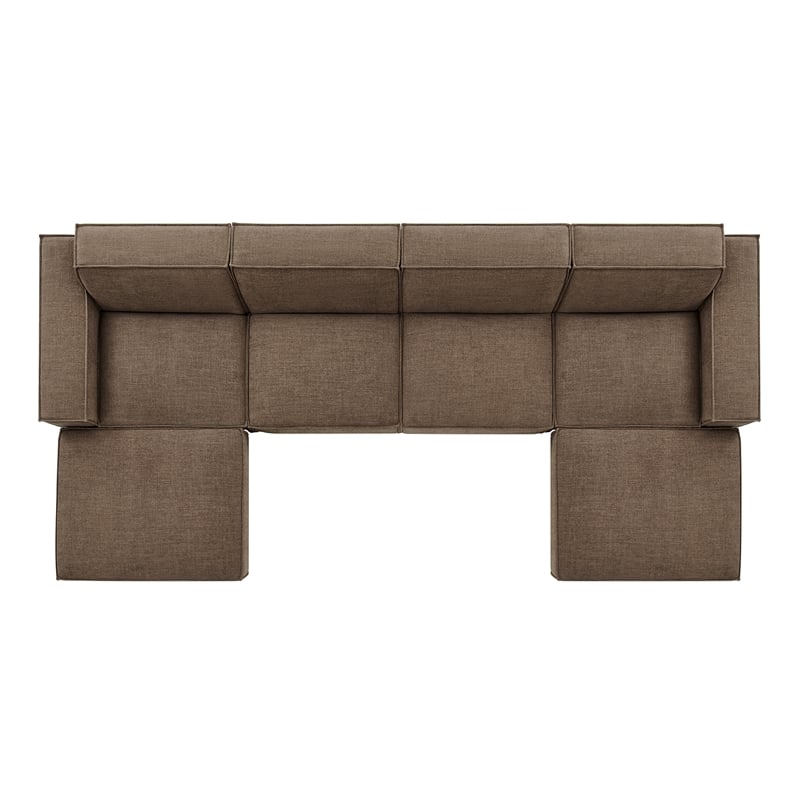 Restore 6-Piece Performance Fabric Upholstered Modular Sectional Sofa