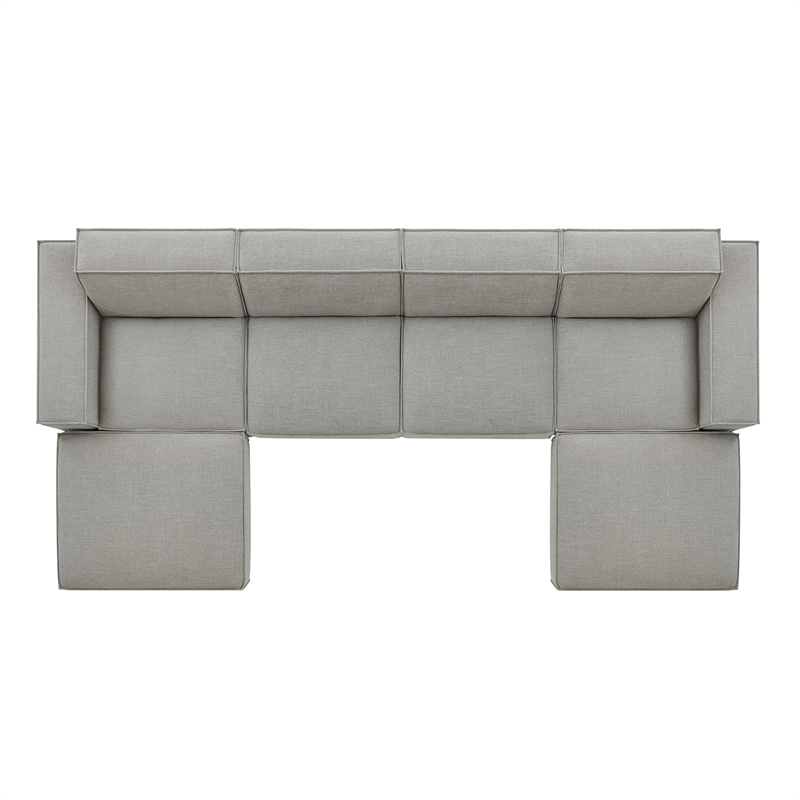 Restore 6-Piece Performance Fabric Upholstered Modular Sectional Sofa