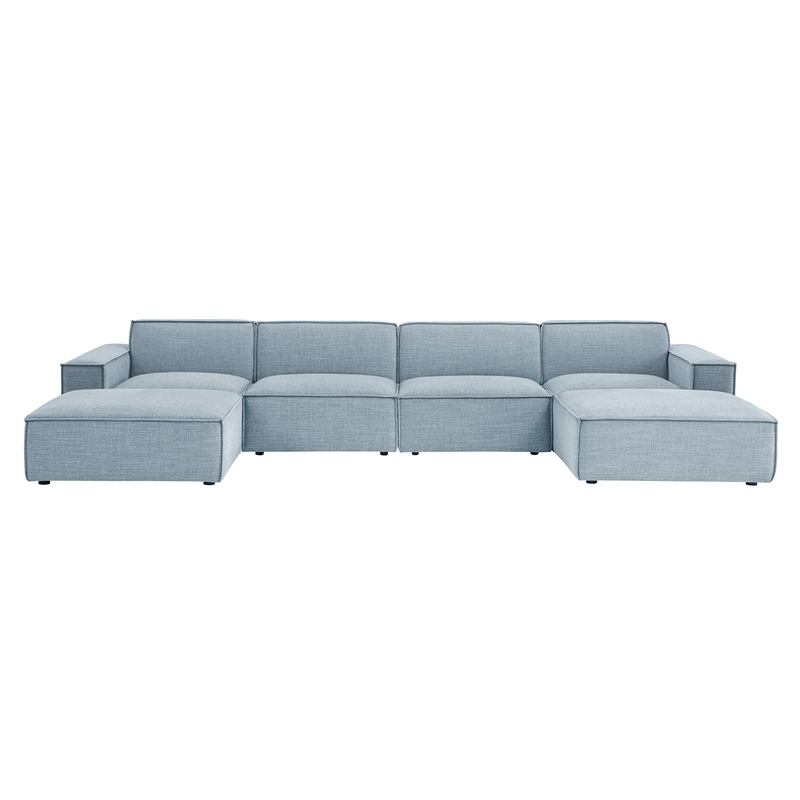 Restore 6-Piece Performance Fabric Upholstered Modular Sectional Sofa