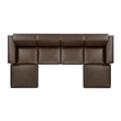 Restore 6-Piece Vegan Leather Modular Sectional Sofa in Espresso