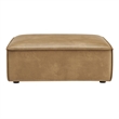 Restore Vegan Leather Modular Ottoman in Toast