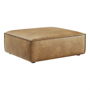 Restore Vegan Leather Modular Ottoman in Toast