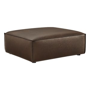 Restore Vegan Leather Modular Ottoman in Espresso