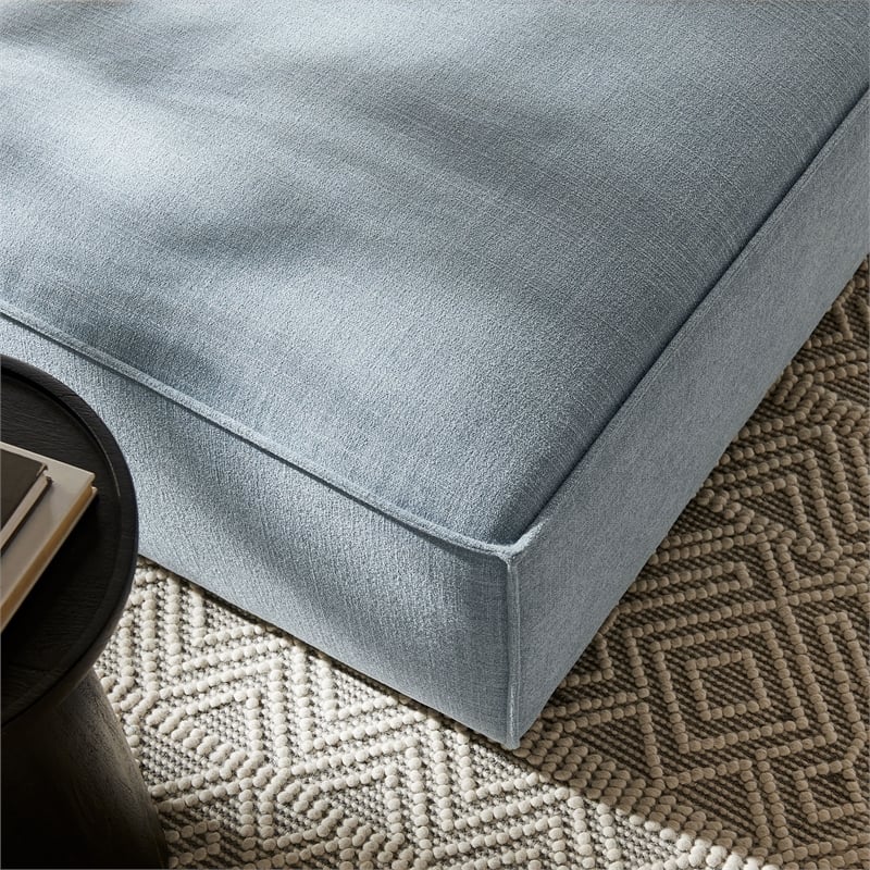 Restore Performance Fabric Upholstered Modular Ottoman in Sky