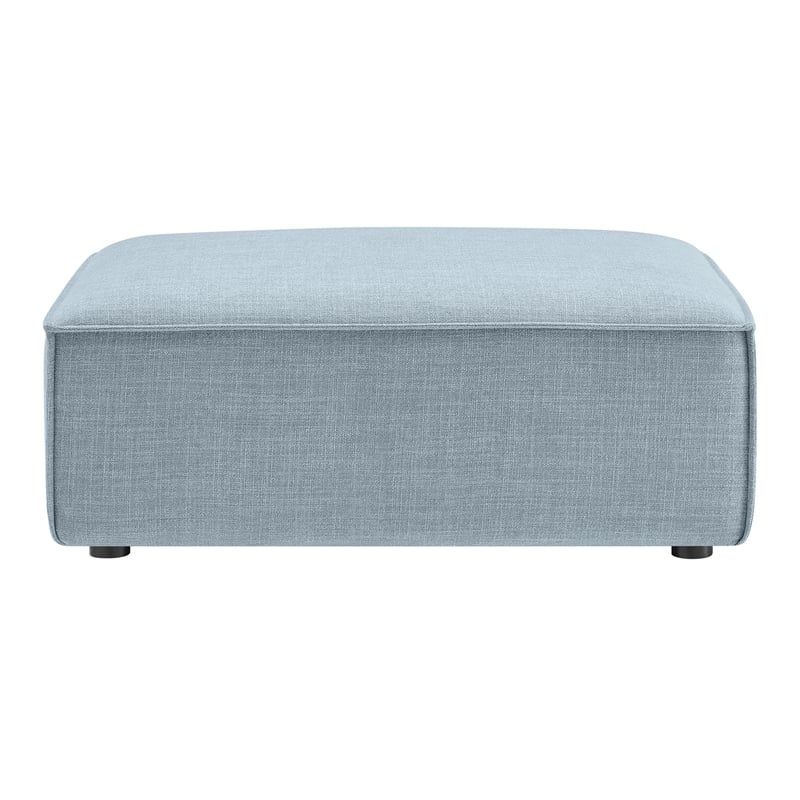 Restore Performance Fabric Upholstered Modular Ottoman in Sky
