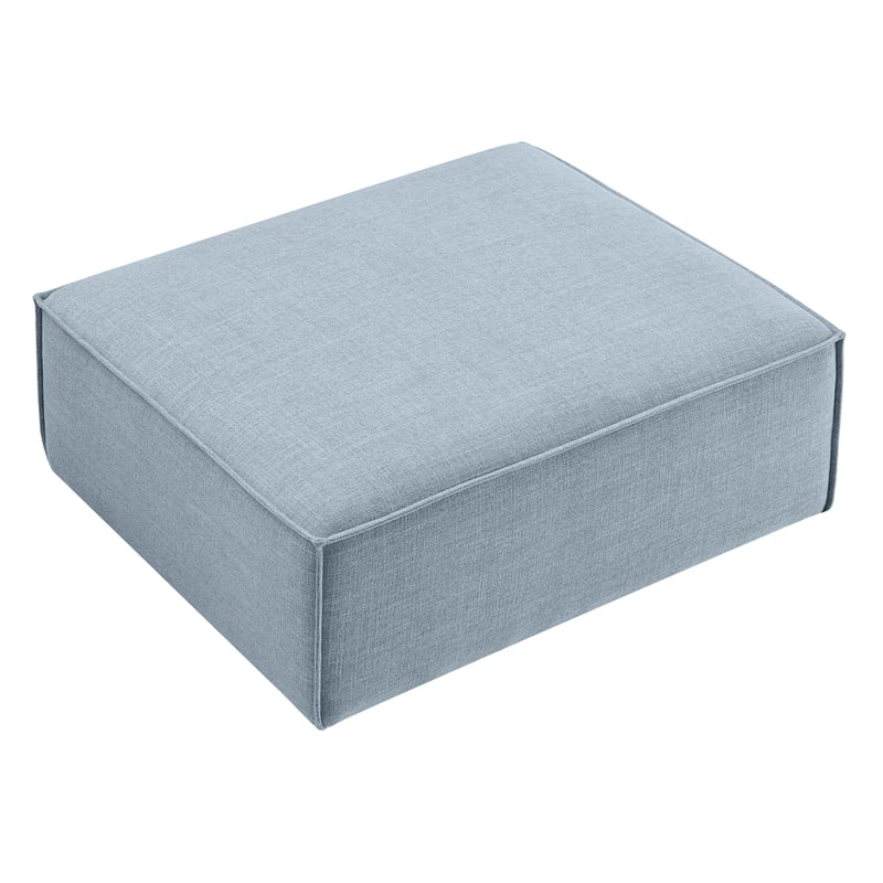 Restore Performance Fabric Upholstered Modular Ottoman in Sky