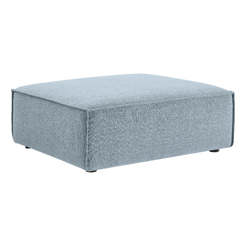 Restore Performance Fabric Upholstered Modular Ottoman in Sky
