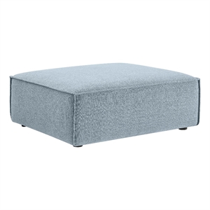 Restore Performance Fabric Upholstered Modular Ottoman in Sky