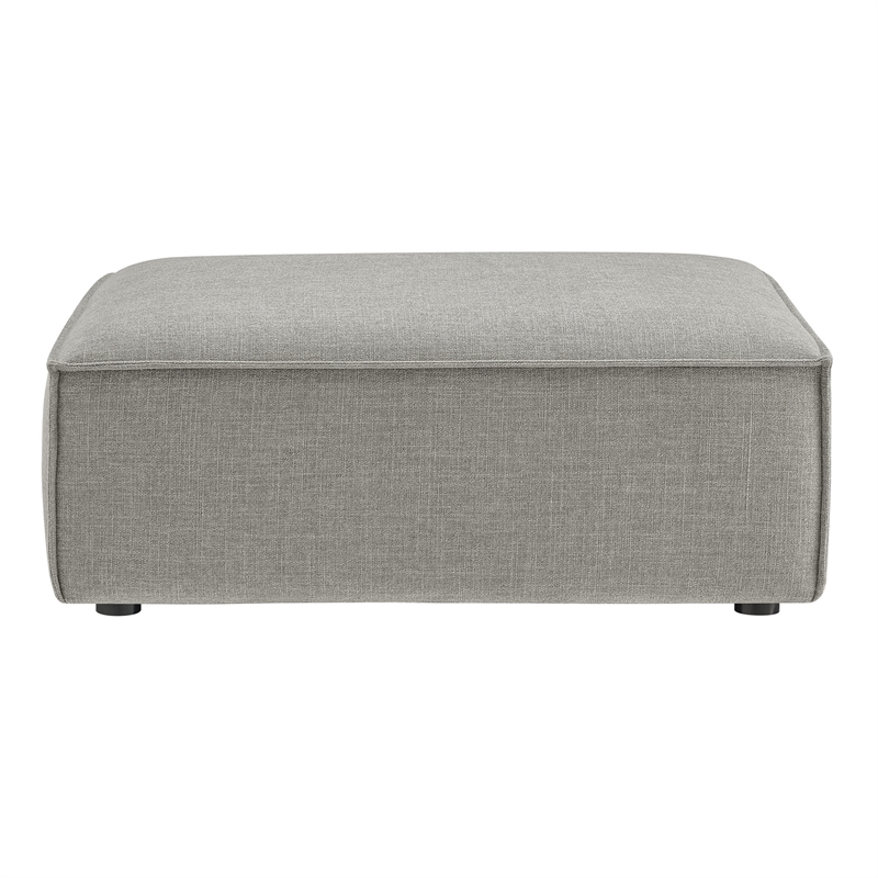 Restore Performance Fabric Upholstered Modular Ottoman in Pewter