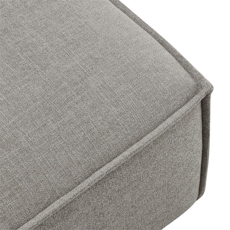 Restore Performance Fabric Upholstered Modular Ottoman in Pewter