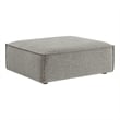 Restore Performance Fabric Upholstered Modular Ottoman in Pewter