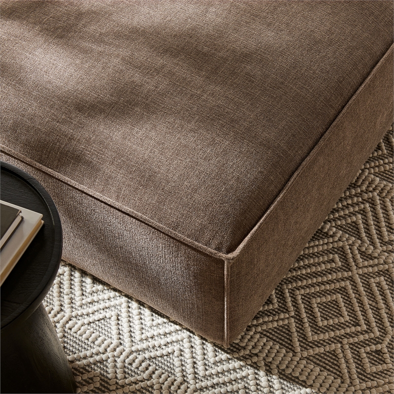 Restore Performance Fabric Upholstered Modular Ottoman in Mocha