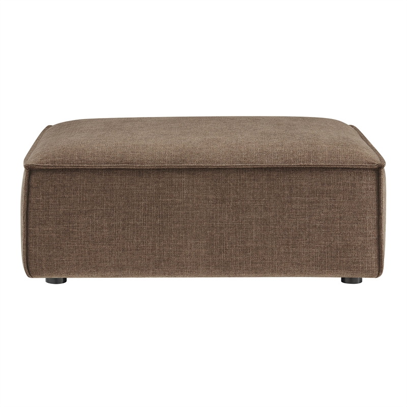 Restore Performance Fabric Upholstered Modular Ottoman in Mocha