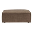 Restore Performance Fabric Upholstered Modular Ottoman in Mocha
