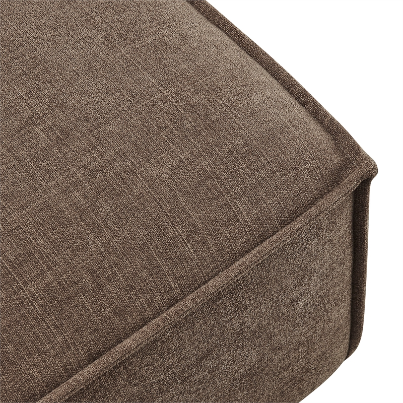 Restore Performance Fabric Upholstered Modular Ottoman in Mocha
