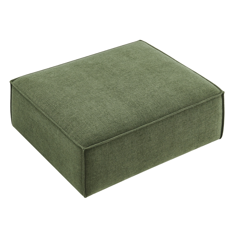 Restore Performance Fabric Upholstered Modular Ottoman in Foliage