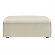 Restore Performance Fabric Upholstered Modular Ottoman in Ecru