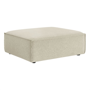 Restore Performance Fabric Upholstered Modular Ottoman in Ecru