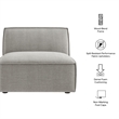 Restore Performance Fabric Upholstered Armless Modular Chair in Pewter