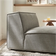 Restore Performance Fabric Upholstered Armless Modular Chair in Pewter