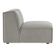 Restore Performance Fabric Upholstered Armless Modular Chair in Pewter