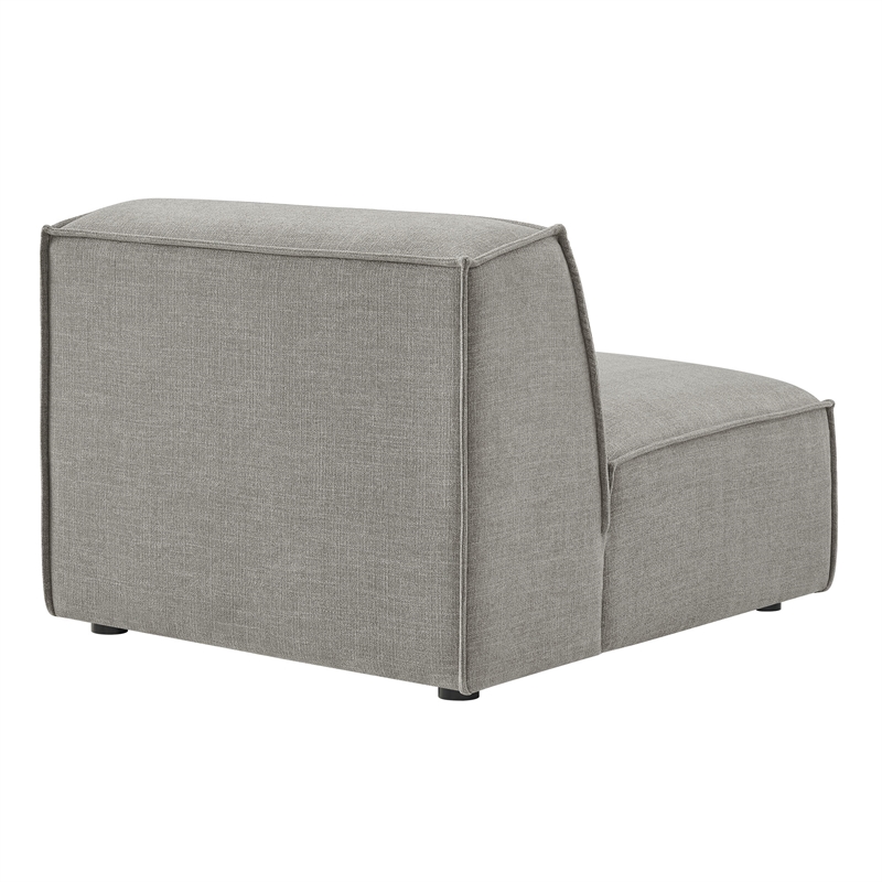 Restore Performance Fabric Upholstered Armless Modular Chair in Pewter
