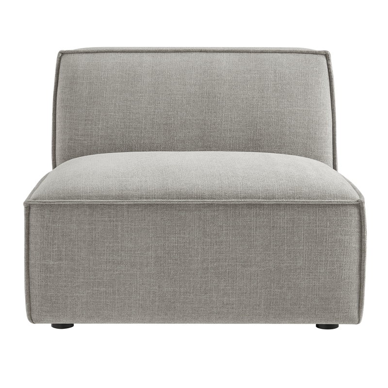 Restore Performance Fabric Upholstered Armless Modular Chair in Pewter