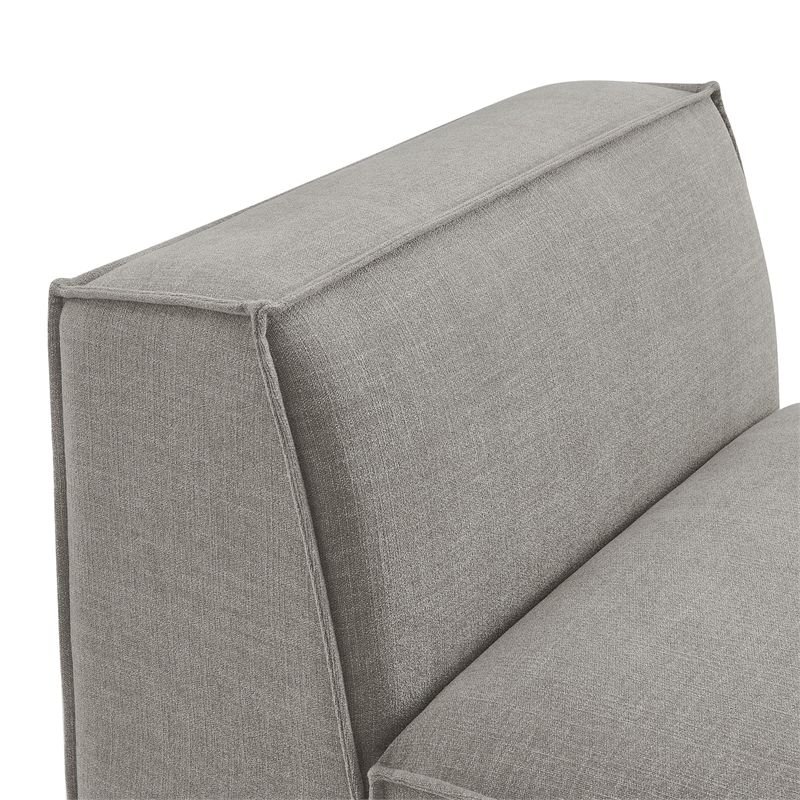 Restore Performance Fabric Upholstered Armless Modular Chair in Pewter