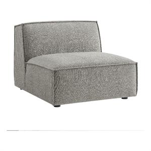 Restore Performance Fabric Upholstered Armless Modular Chair in Pewter